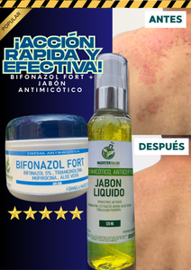 PACK ELIMINA HONGOS 100% ( Bifonazol Fort +  jabón líquido antimicótico )